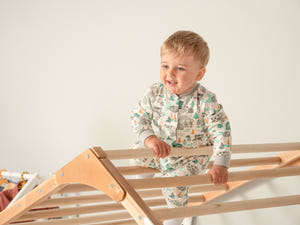 Montessori Platform Monkey Bed Kids Climbing Playhouse - Twin Floor Bed - Full Size Bed