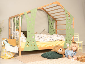 Monkey Bed for Climbing Legs & Slats Gym Bed - Twin Toddler Bed - Montessori Bed Full