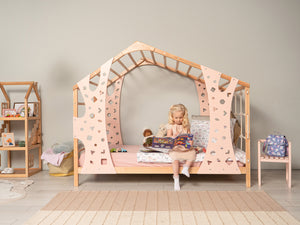 Toddler Monkey Bed for Climbing Legs & Slats