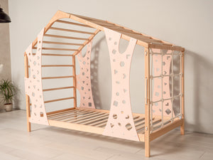 Toddler Monkey Bed for Climbing Legs & Slats