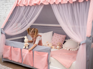 Princess Palace Canopy Bed Toddler tent Montessori playhouse For Model 1