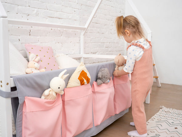 Baby Girl Bed Organizer Nursery Bedside Pocket, фото 1