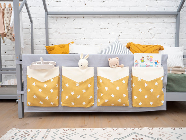 Baby Bed Organizer Fabric Storage Pockets