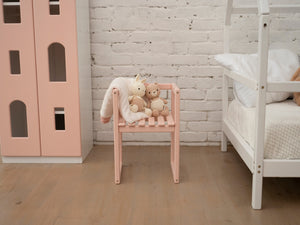 Montessori Wood Chair for Girl Room (Chair Cube)