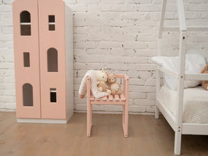 Montessori Wood Chair for Girl Room (Chair Cube)