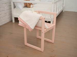 Montessori Wood Chair for Girl Room (Chair Cube)