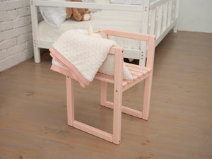 Montessori Wood Chair for Girl Room (Chair Cube)