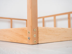 Montessori floor bed with rails (Model 10)