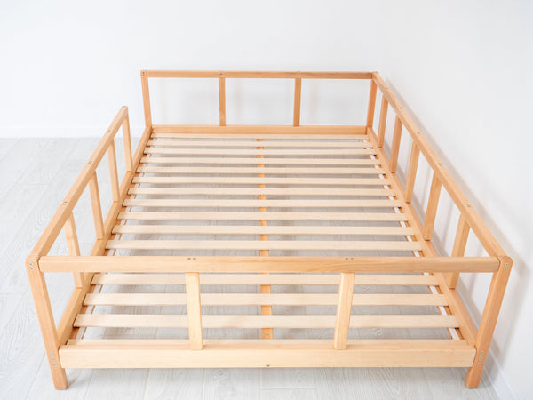 Montessori wood bed with legs&slats  (Model 10)