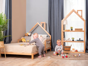 Montessori toddler house frame bed with legs (Model 3)