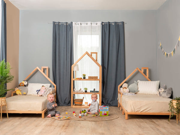 Montessori toddler house frame bed with legs (Model 3)