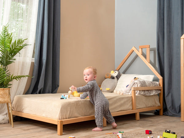 Montessori toddler house frame bed with legs (Model 3), фото 1