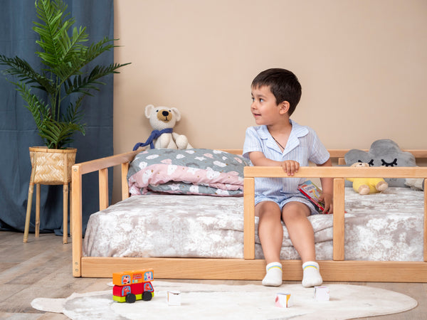 Floor bed with rails Montessori bed (Model 10), фото 8