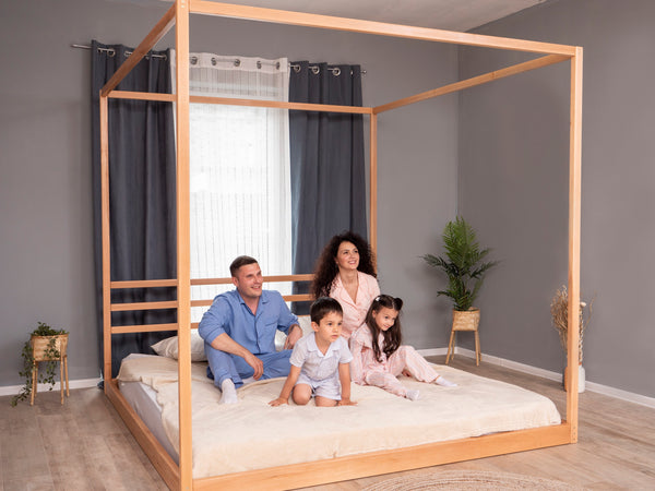 Loft Bed for Adults – Solid Wood Loft Design Bed (Model 8), фото 3