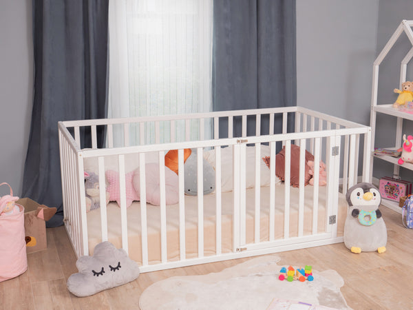Montessori Platform Playpen Bed with extended rail (Model 6.3/20)