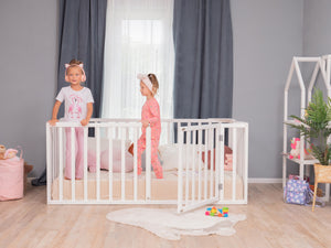Montessori toddler bed - Kids bed frame with extended rail (Model 6.3/20)