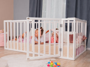 Montessori toddler bed - Kids bed frame with extended rail (Model 6.3/20)