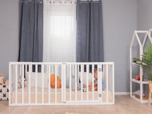 Montessori toddler bed - Kids bed frame with extended rail (Model 6.3/20)