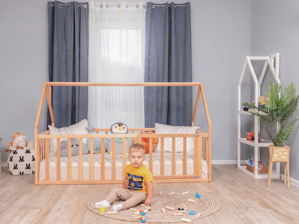 Toddler House bed Playpen Natural color | 75x54 in (Model 6/17), фото 2