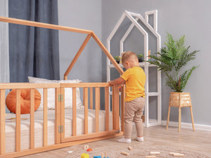 Toddler House Bed Playpen Natural color | 75x54 in (Model 6/17)