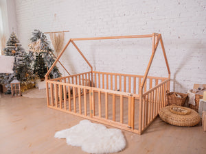 Wooden playpen bed for Kids bedroom (Model 6/17)
