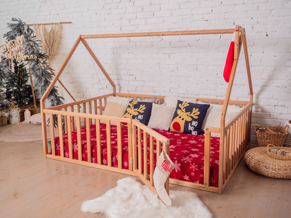 Wooden playpen bed for Kids bedroom (Model 6/17), фото 6