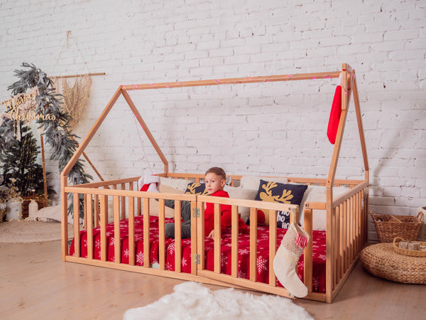 Wooden playpen bed for Kids bedroom (Model 6/17), фото 4