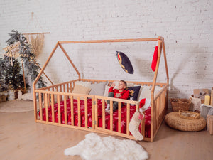 Wooden playpen bed for Kids bedroom (Model 6/17)