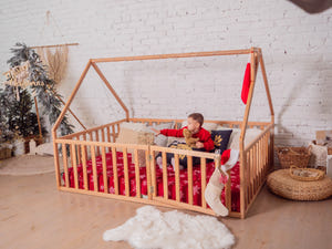 Wooden playpen bed for Kids bedroom (Model 6/17)