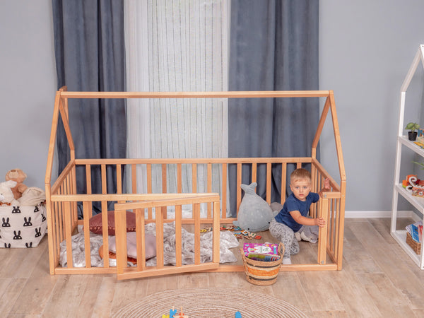 Toddler House bed Playpen Natural color | 75x54 in (Model 6/17), фото 7