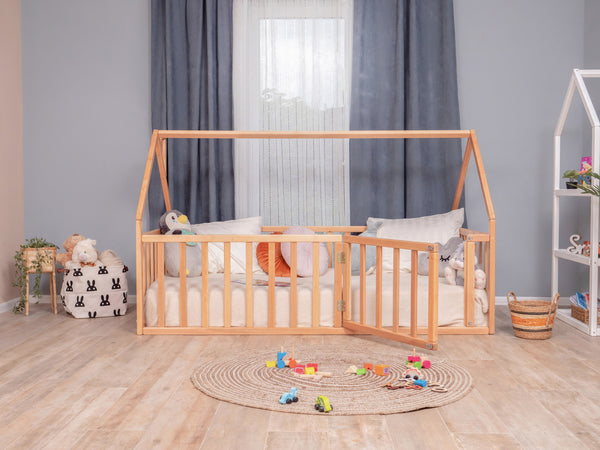 Toddler House bed Playpen Natural color | 75x54 in (Model 6/17), фото 3