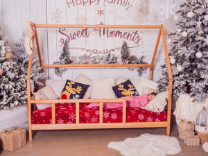 Montessori Wooden Toddler Bed Frame with Legs (Model 1)