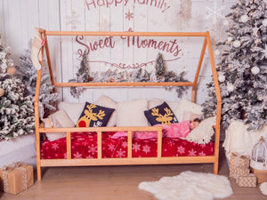 Montessori Wooden Toddler Bed Frame with Legs (Model 1)