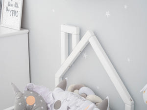 Montessori Floor Bed with slats White color (Model 3)