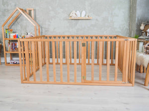 Wooden Platform bed Playpen with extended rail | Full size (Model 6.3/20)