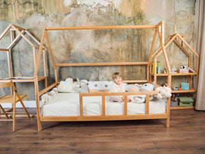 Montessori House bed with legs 7 colors | 75x38 in (Model 1)