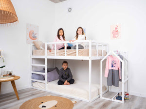 Twin size Wooden Bunk bed for toddlers (Model 13)