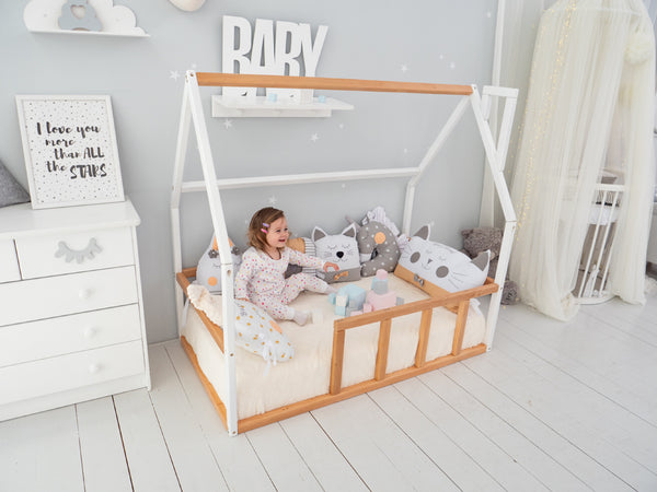 Floor bed for climbing Montessori bed for toddler (Model 1)