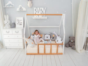 Floor bed for climbing Montessori bed for toddler (Model 1)