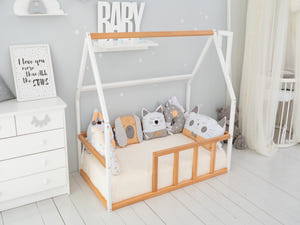 Floor bed for climbing Montessori bed for toddler (Model 1)