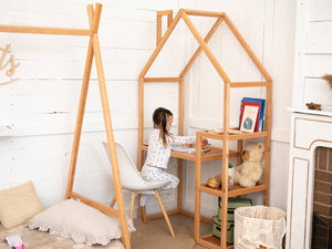 House Learning table with shelves