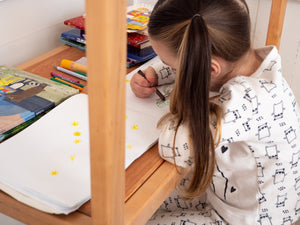 House Learning table with shelves