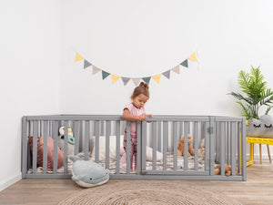 Montessori wood playpen for kids Platform bed (Model 6.2/19)