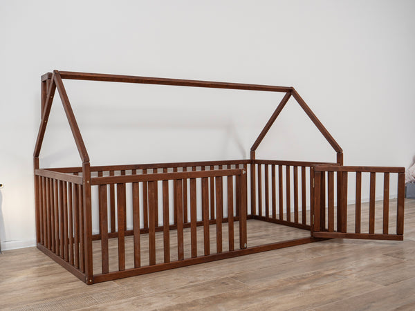 Montessori wood house toddler bed Playpen (Model 6)