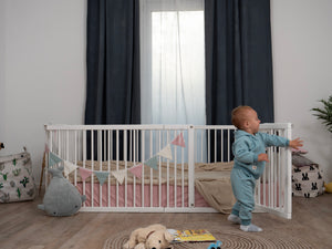 Montessori Wood Playpen Bed for Toddler Transformable floor bed (Model 22)