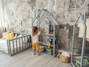 House for books Grey color