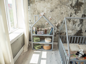 House for books Grey color