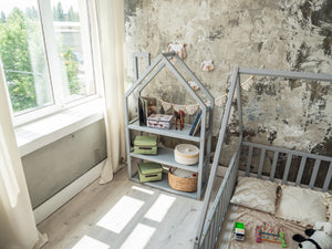 House for books Grey color