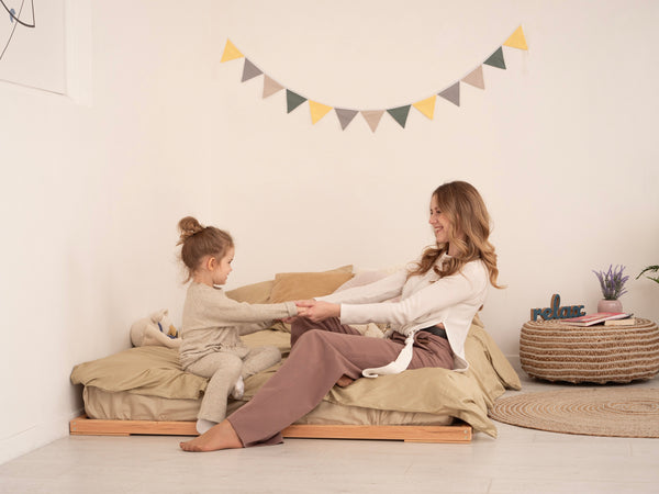 Twin Bed – Low Bed Frame for Safe and Easy Access (Zen Low Profile Bed), фото 1