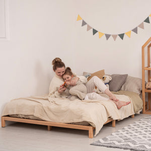 Zen Low Profile Bed with Legs & Slats